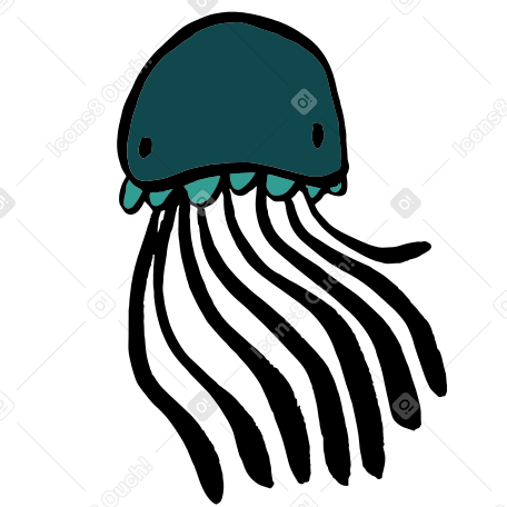 jellyfish Illustration in PNG, SVG