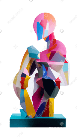 3D abstract silhouette PNG, SVG