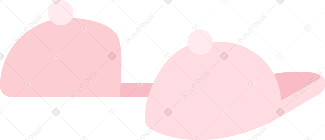 pink slippers PNG, SVG
