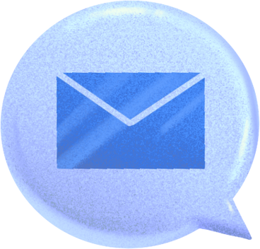 bubble with a blue postal letter PNG, SVG
