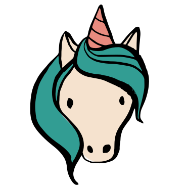 unicorn head PNG, SVG