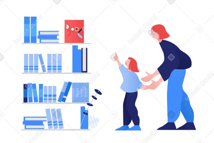 Buying books for school PNG, SVG