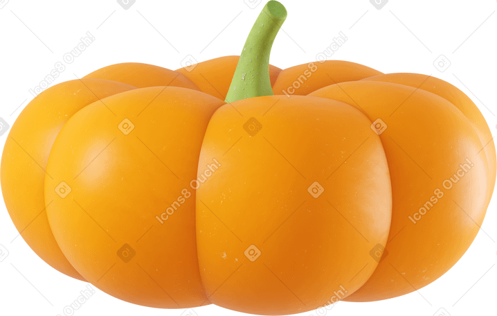 3D pumpkin PNG, SVG