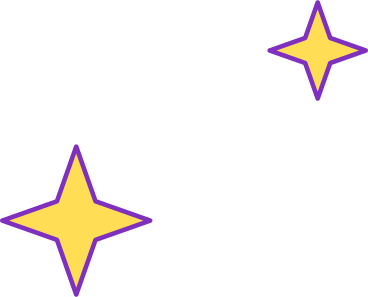 twinkling four pointed stars PNG, SVG