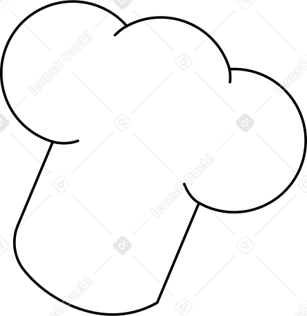 Белый поварской колпак в PNG, SVG