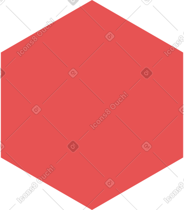 Red hexagon PNG, SVG