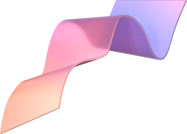그라데이션 색조의 물결 모양 리본 PNG, SVG
