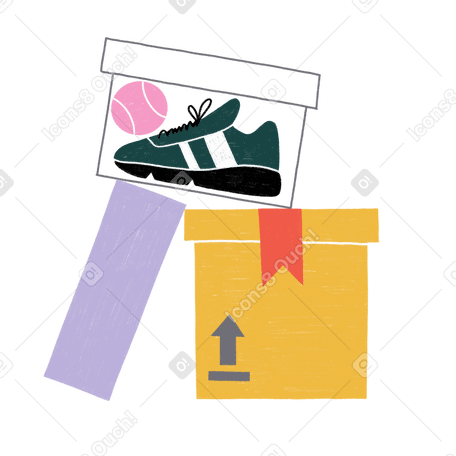 Boxes with parcels Illustration in PNG, SVG