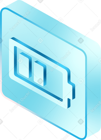 아이소메트릭 배터리 아이콘 PNG, SVG
