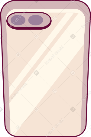 Бежевый телефон с камерой в PNG, SVG