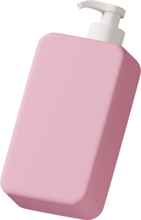 Illustration Bouteille de shampoing rose aux formats PNG, SVG