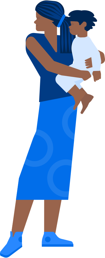 african mom with baby PNG, SVG