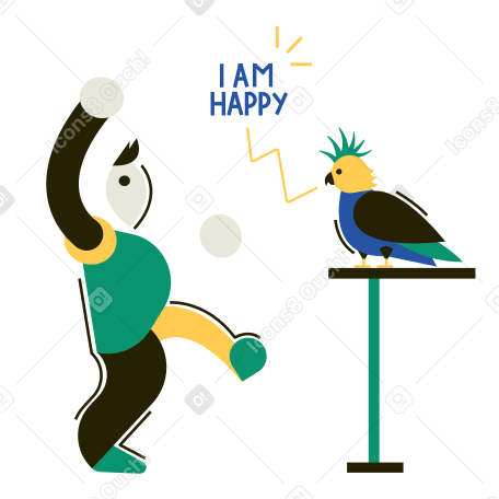 Говорящий попугай в PNG, SVG