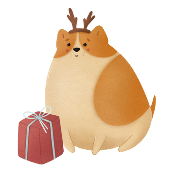 Christmas dog PNG, SVG