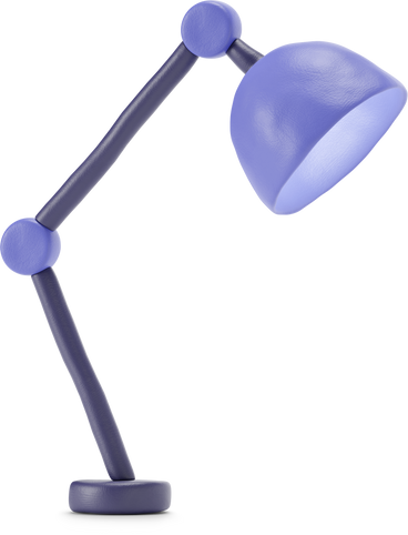Blue desk lamp PNG, SVG