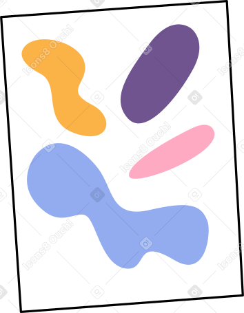 painting with multi-colored spots of abstraction PNG, SVG