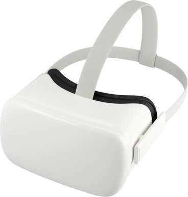 white vr headset top view PNG, SVG