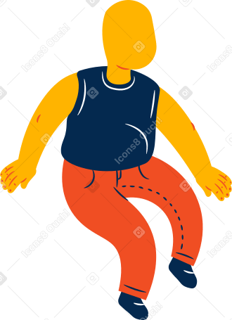 chubby boy sitting Illustration in PNG, SVG