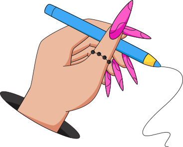 hand with a pencil PNG, SVG
