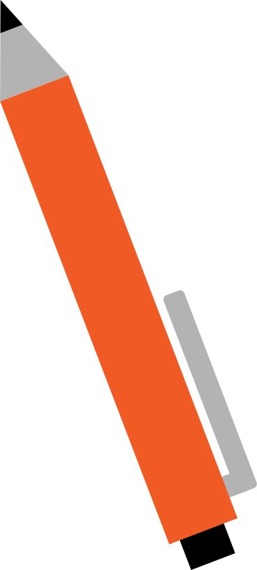 orange pen PNG, SVG