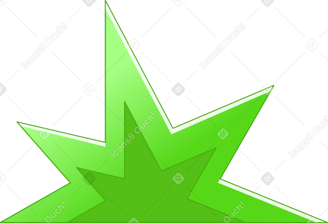 Estrondo verde PNG, SVG