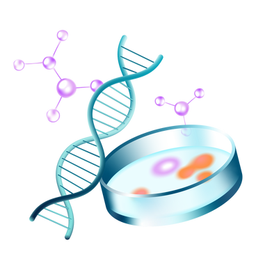 DNA sequencing and petri dish PNG, SVG