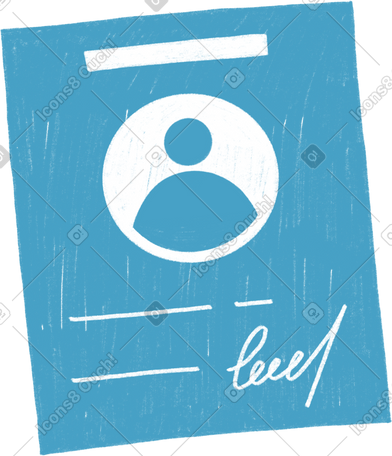 resume with user icon and caption PNG, SVG