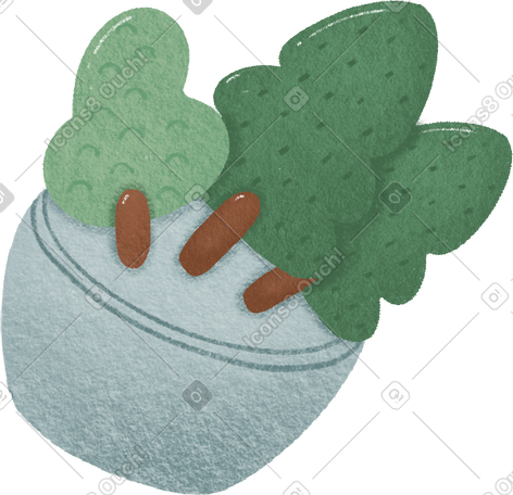 pot with trees PNG, SVG