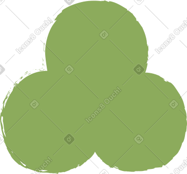 Dark green trefoil PNG, SVG