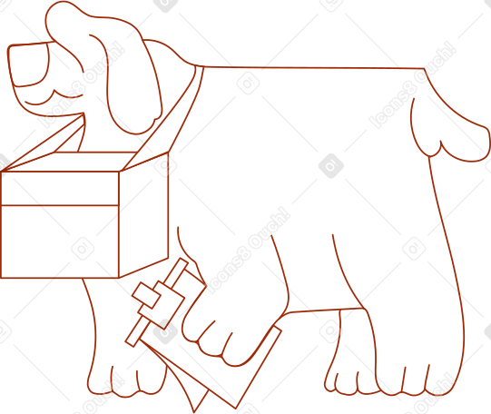 delivery dog PNG, SVG