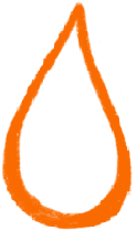 orange water drop PNG, SVG