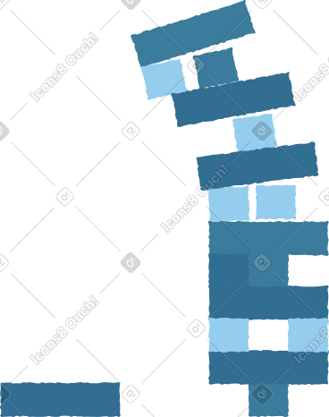 Falling blocks tower PNG, SVG