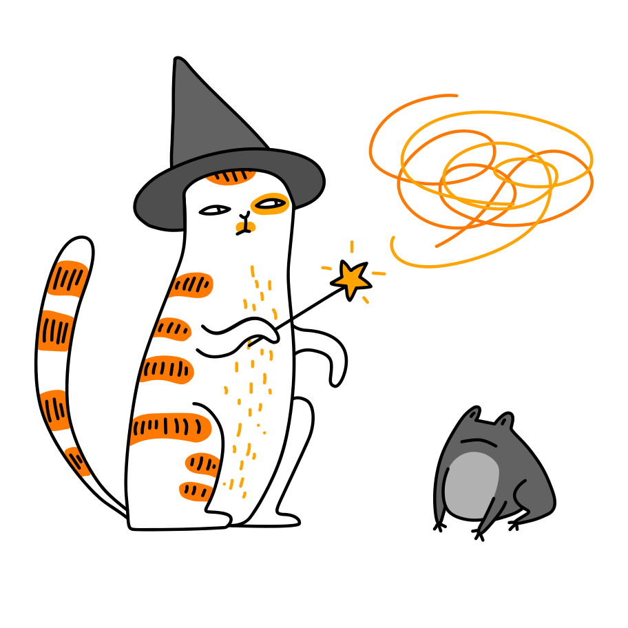 Halloween magic Illustration in PNG, SVG
