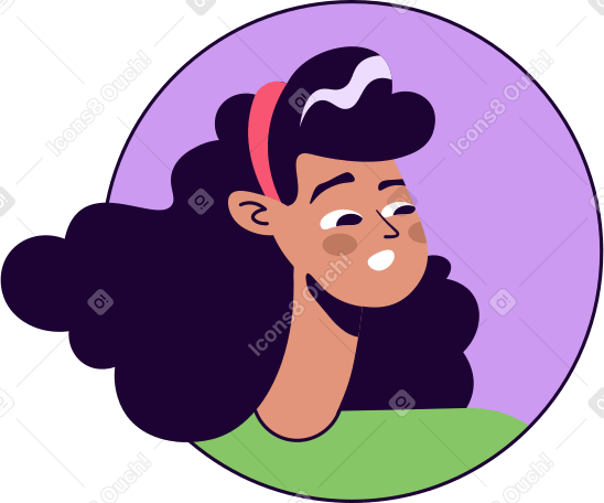 woman's face in a circle PNG, SVG