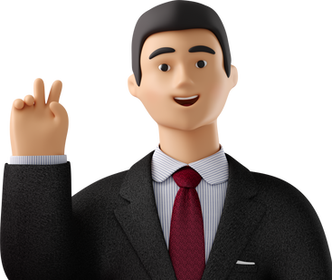 close up of businessman in black suit with peace sign hand PNG, SVG