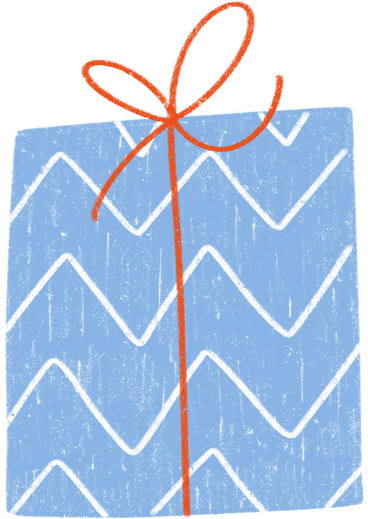 Handdrawn gift PNG、SVG