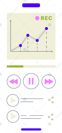 Interface d'application avec podcasts PNG, SVG