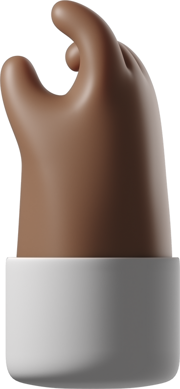 Pinching dark brown skin hand PNG, SVG