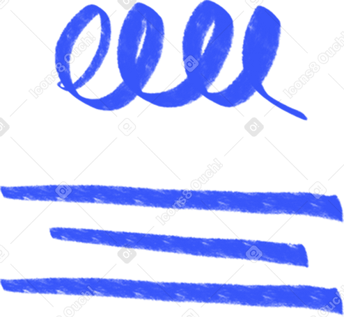blue lines and cursive line Illustration in PNG, SVG