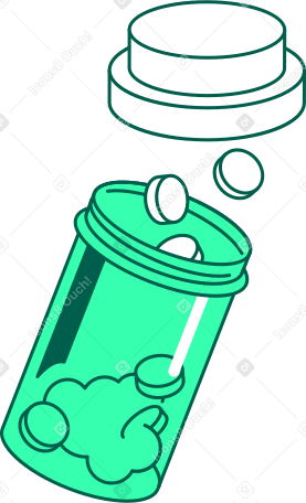 Bottiglia di pillola aperta PNG, SVG