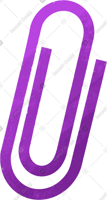 Purple paper clip PNG, SVG