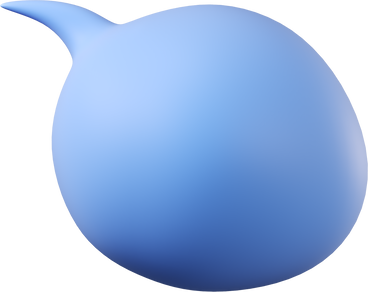 Blue round speech bubble from the top left corner PNG, SVG
