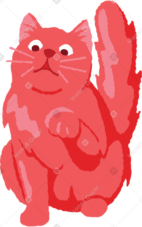 scared cat Illustration in PNG, SVG