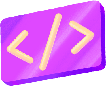 Codeklammern im violetten rechteck PNG, SVG
