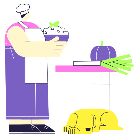 Home cook Illustration in PNG, SVG