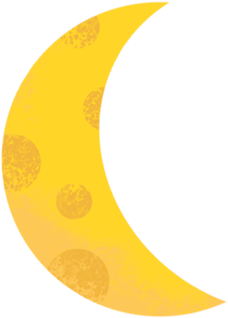 yellow textured moon PNG, SVG