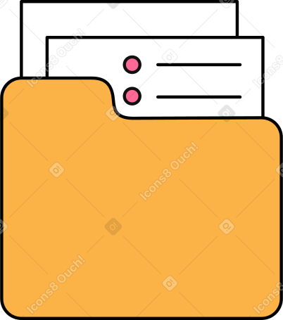 document folder Illustration in PNG, SVG