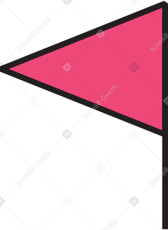 red triangular flag Illustration in PNG, SVG