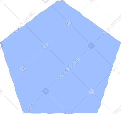 pentagon light blue Illustration in PNG, SVG