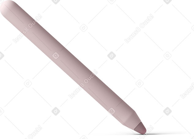 3D pink stylus Illustration in PNG, SVG